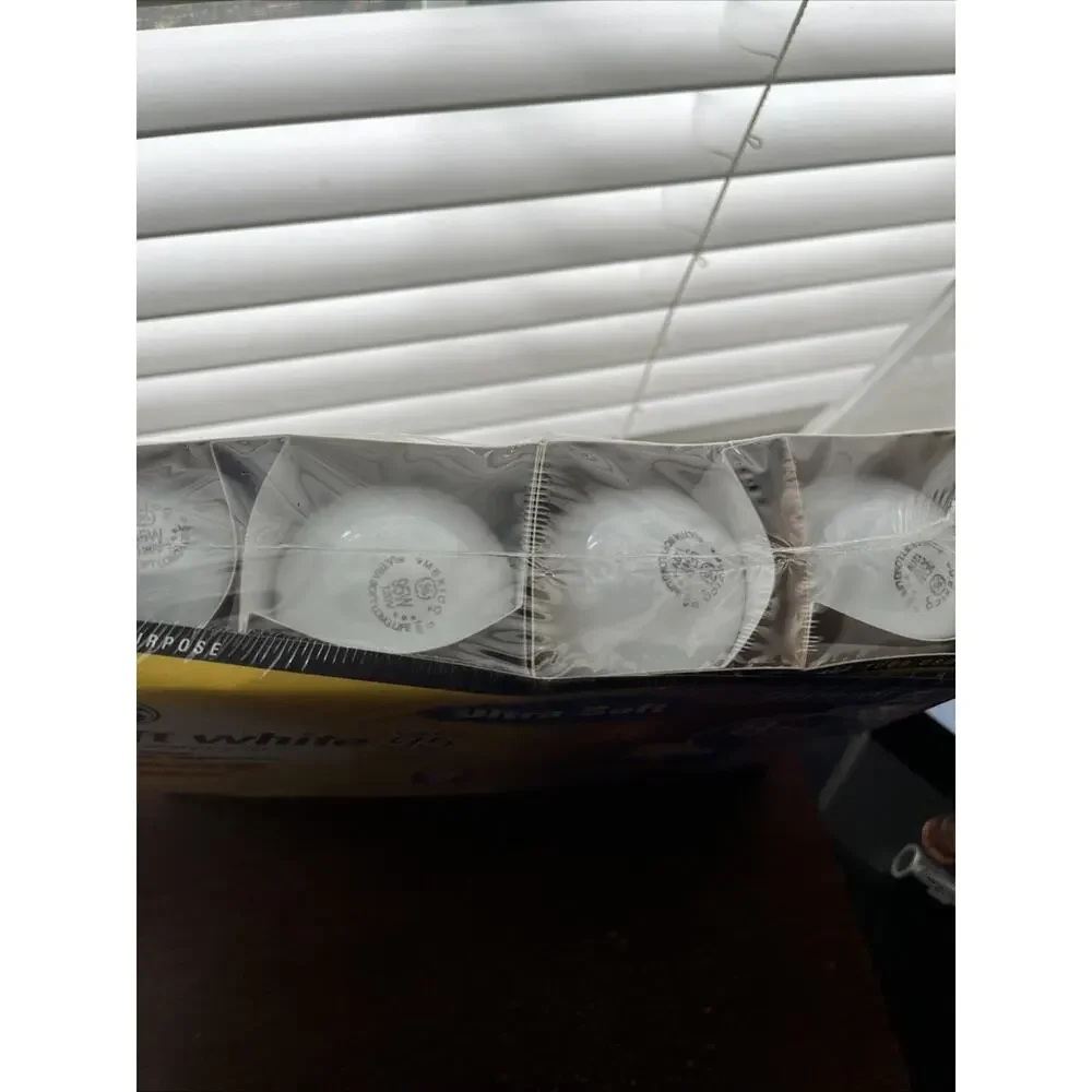 GE soft white incandescent A19 light bulbs 95 watts (not LED). Pack of 8 bulbs.